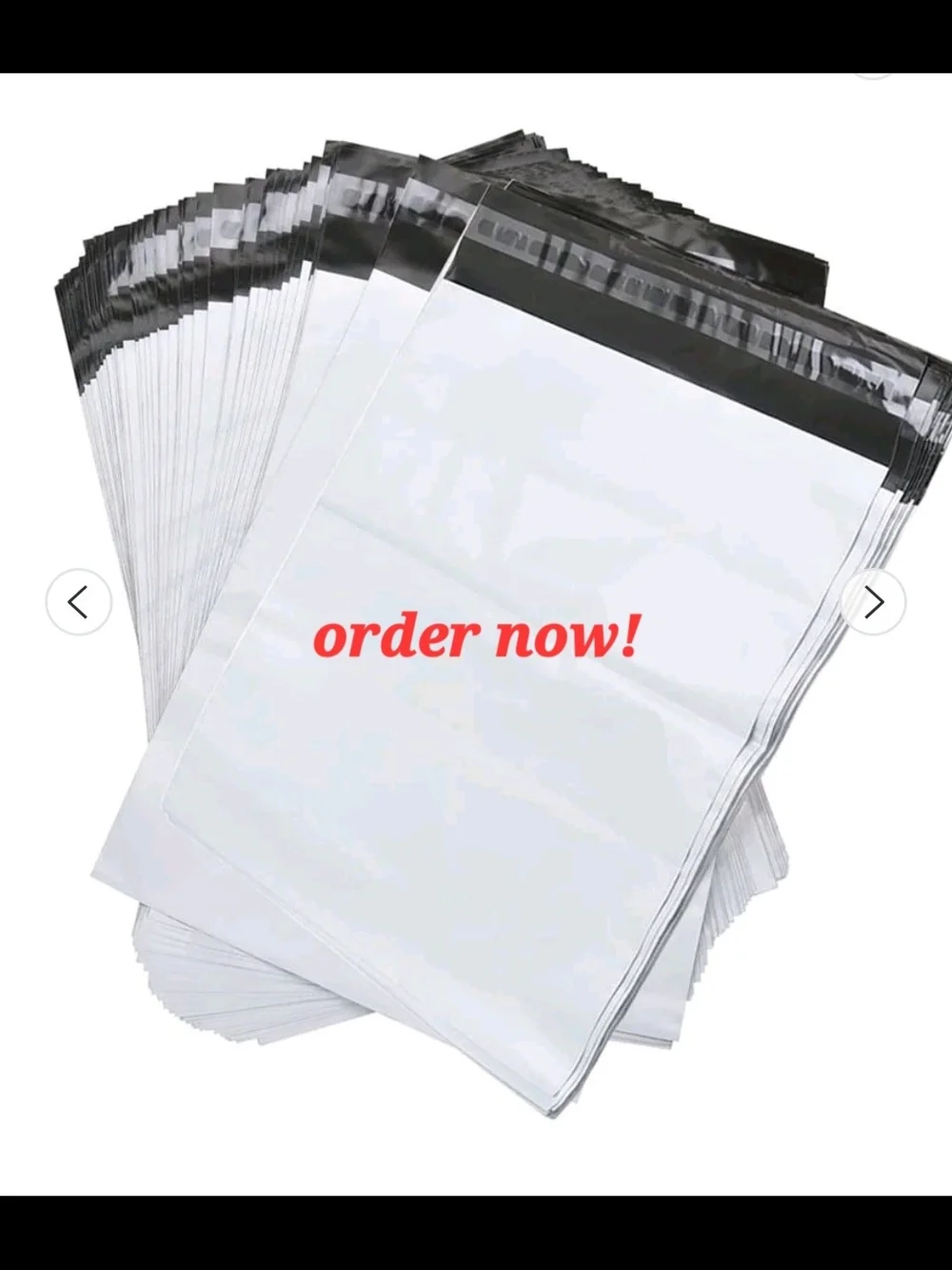 35 Large 10'x13' Self-Seal Poly Mailer Bags with Black Trim - Multipack